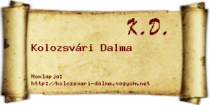 Kolozsvári Dalma névjegykártya